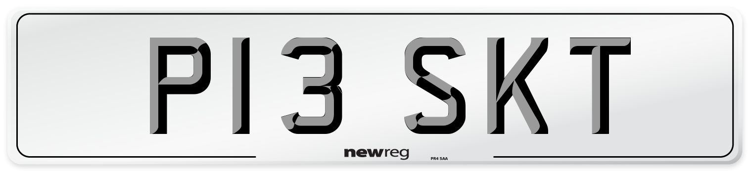 P13 SKT Number Plate from New Reg